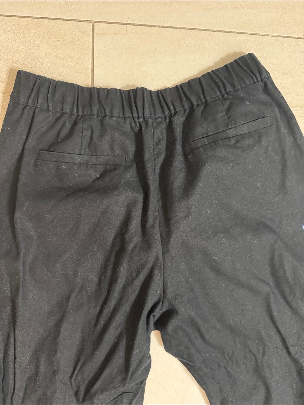 Linen ankle pants with stretchy back - Picture 4 of 4